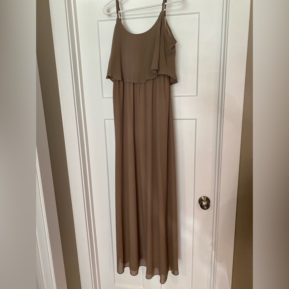 Show Me Your Mumu - Caitlin Ruffle Maxi Dress - Dune Chiffon